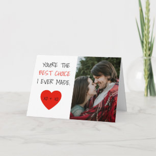 Personalised Couple Photo Best Choice Anniversary Card