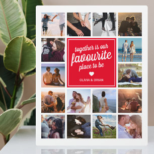 Personalised Couple Photo Collage Love Plaque