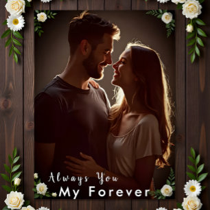 ✅Personalised Couple Photo Custom Engagement Gift Poster