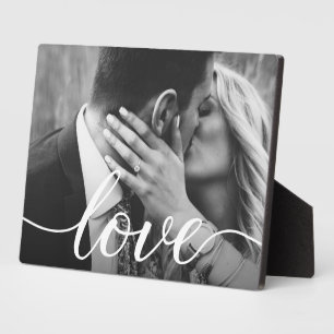 Personalised Couple Photo handlettering Love Plaque