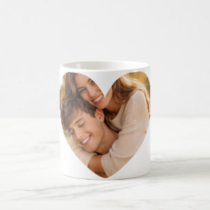 Personalised Couple Photo Heart Mug