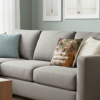 Personalised Couple Photo Pillow – Custom Romantic