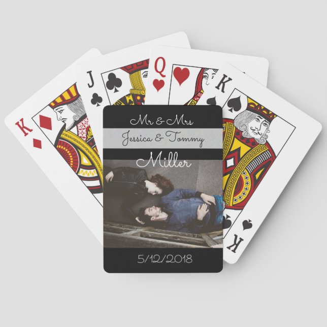 Personalised Couple Photo Playing Cards (Back)