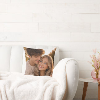 Personalised Couple Photo Throw Pillow
