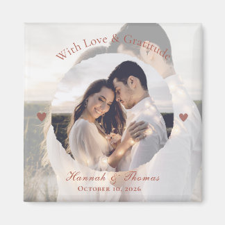 Personalised Couple Photo Wedding Favour Keepsake Magnet