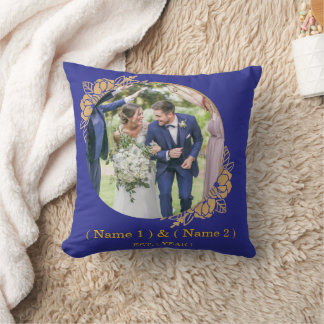 Personalised Couple Pillow with Names and Date