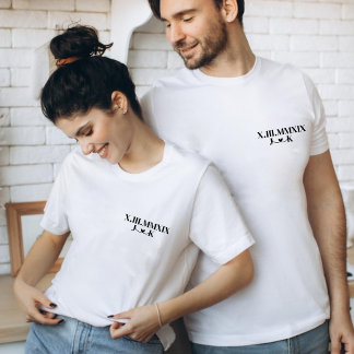 Personalised couple  Roman Numeral  T-Shirt