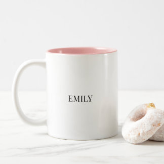 Personalised Couple Two-Tone Mug – Custom Name Val