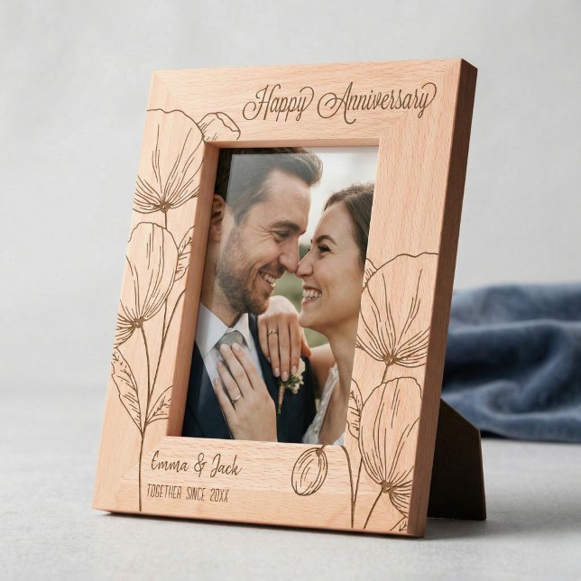Personalised Couples Anniversary Etched Frames (Personalized Couples Anniversary Engraved Frames)