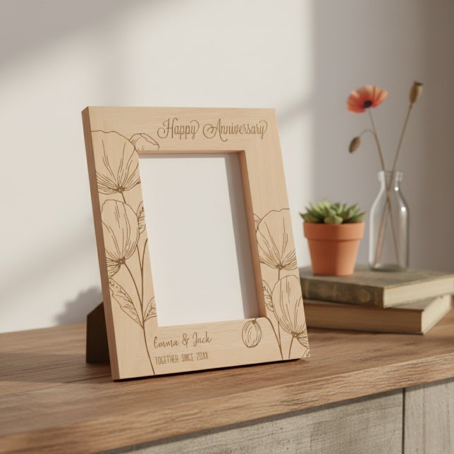 Personalised Couples Anniversary Etched Frames (Personalized Couples Anniversary Engraved Frames)