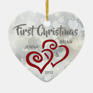 Personalised Couple's First Christmas Ornament
