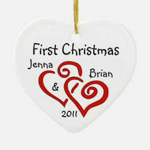 Personalised Couple's First Christmas Ornament