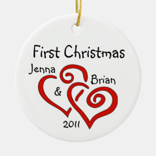 Personalised Couple's First Christmas Ornament