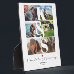Personalised Couples Initial Photo Collage Custom Plaque<br><div class="desc">Personalised Couples Initial Photo Collage Custom</div>