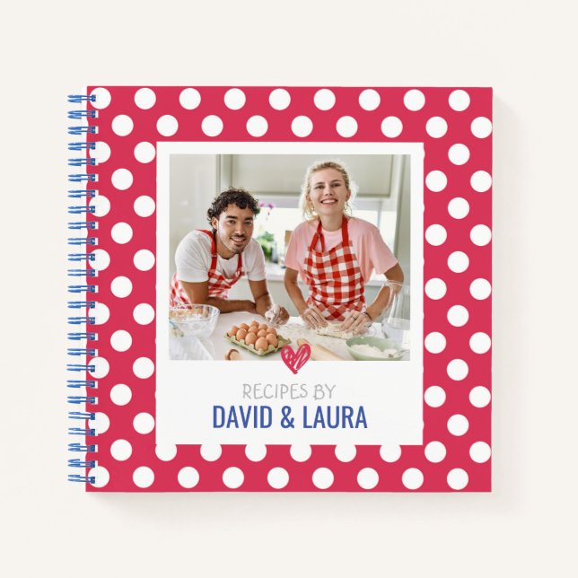 Personalised Couple's Memory Cookbook (Add Photo)  Notebook (Front)