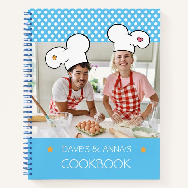 Personalised Couple's Memory Cookbook (Add Photo)  Notebook (Front)