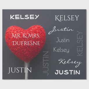 Personalised Couple's Name Wrapping Paper