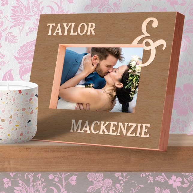 Personalised Couples Names and Ampersand  Etched Frames (Personalized Couples Names and Ampersand Etched Frames by Ricaso. Great wedding gift idea
)