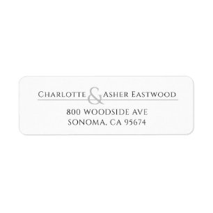 Personalised Couples Newlywed Return Address Return Address Label