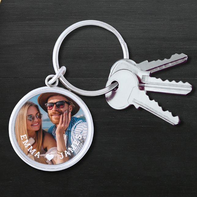 Personalised Couples Photo Love Heart Key Ring (Creator Uploaded)