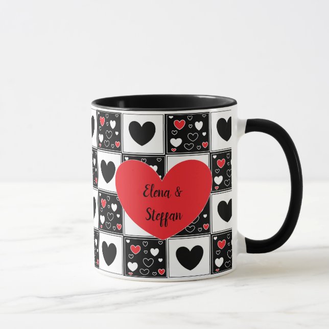 Personalised Couple's Romantic Heart Mug (Right)