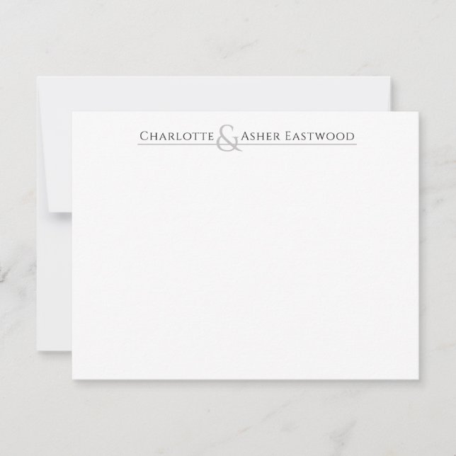 Personalised Couples Stationery Notepad Card (Front)