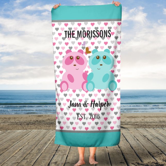 Personalised Couple's Wedding Bath Towel (Creator Uploaded)