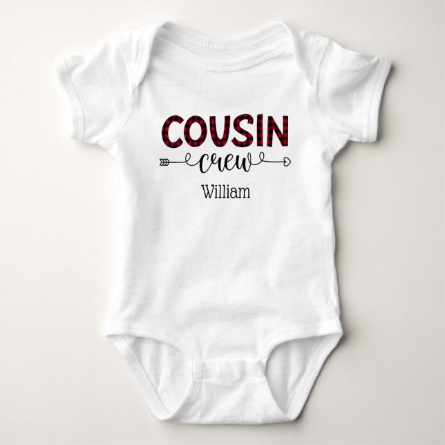 Personalised Cousin Crew Family Matching Baby Bodysuit (Front)