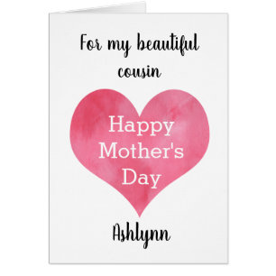 Personalised Cousin Mother's Day