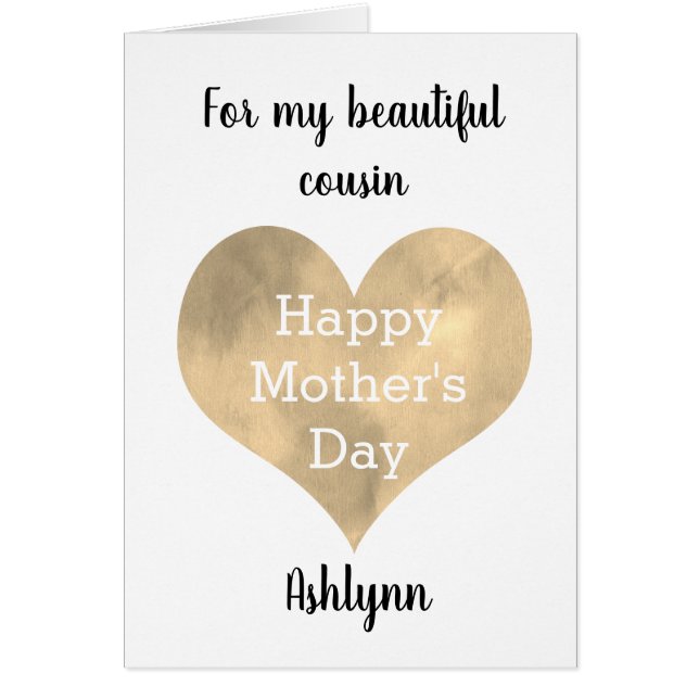Personalised Cousin Mother's Day (Front)