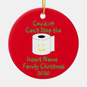 Personalised Covid-19 Can't Stop Christmas Ceramic Ornament