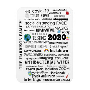 Personalised Covid-19 World Pandemic Commemorative Magnet