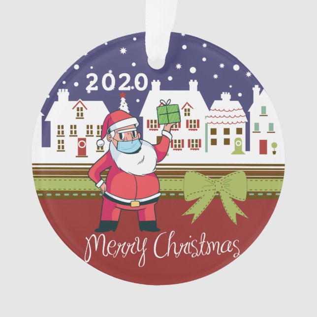 Personalised COVID Christmas Tree Funny Customised Ornament (Front)