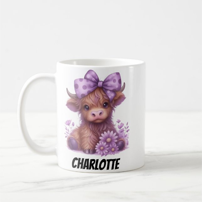 Personalised Cow animal lovers Thanksgiving Coffee Mug (Left)