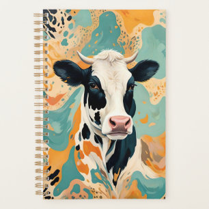 Personalised Cow Animal Print Planner