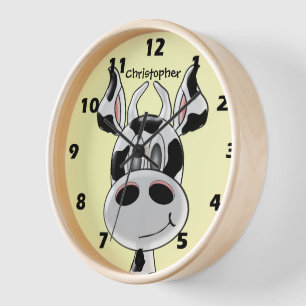Personalised Cow Design Clock