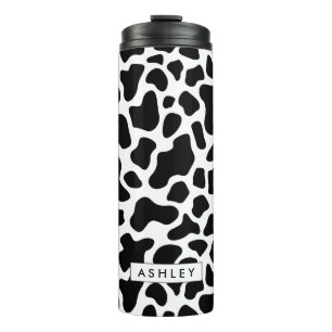 Personalised Cow Print Thermal Tumbler
