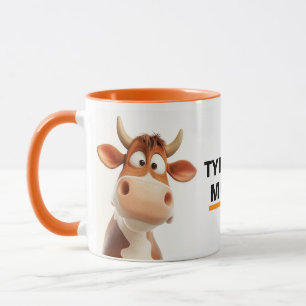 Personalised Cow with Name Mug