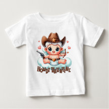 Personalised Cowboy Cupid Valentine Baby T-Shirt