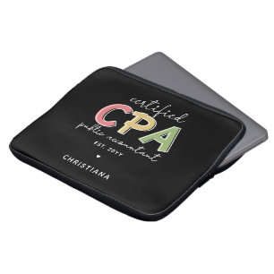 Personalised CPA Certified Public Accountant Gift Laptop Sleeve