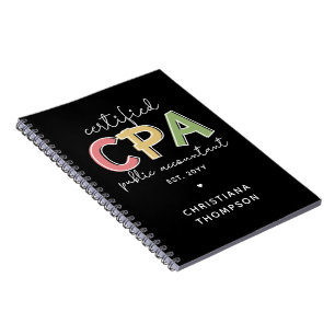 Personalised CPA Certified Public Accountant Gift Notebook