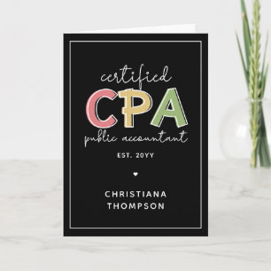 Personalised CPA Certified Public Accountant Gifts Card