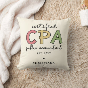 Personalised CPA Certified Public Accountant Gifts Cushion