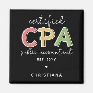 Personalised CPA Certified Public Accountant Gifts Magnet