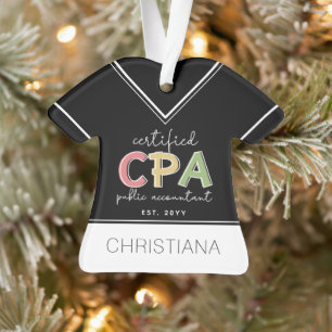 Personalised CPA Certified Public Accountant Gifts Ornament
