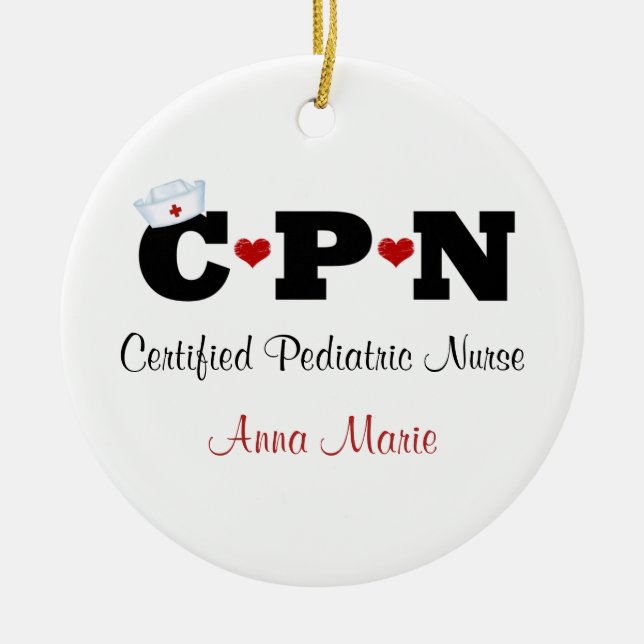 Personalised CPN Nurse Ornament (Front)