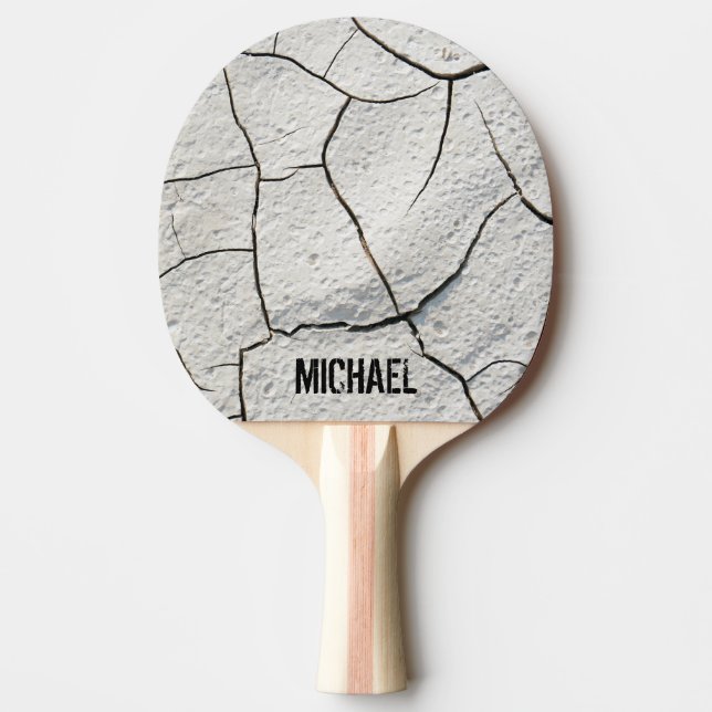 Personalised - Cracked Earth Dirt Cool Texture Ping Pong Paddle (Front)
