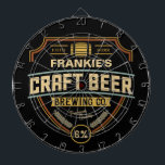 Personalised Craft Beer Label Brewing Company Bar  Dartboard<br><div class="desc">Personalised Craft Beer Label Brewing Company Bar design,  featuring a traditional style beer label look. Customise with your Name or Custom Text!</div>