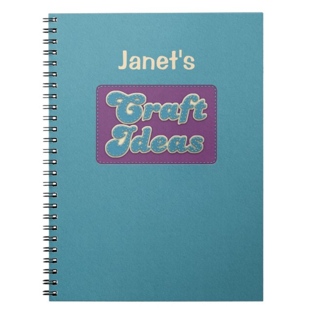Personalised Craft Ideas Notebook (Front)