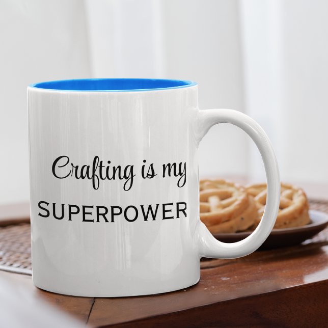 Personalised Craft Saying 11oz Two-Tone Coffee Mug (Creator Uploaded)